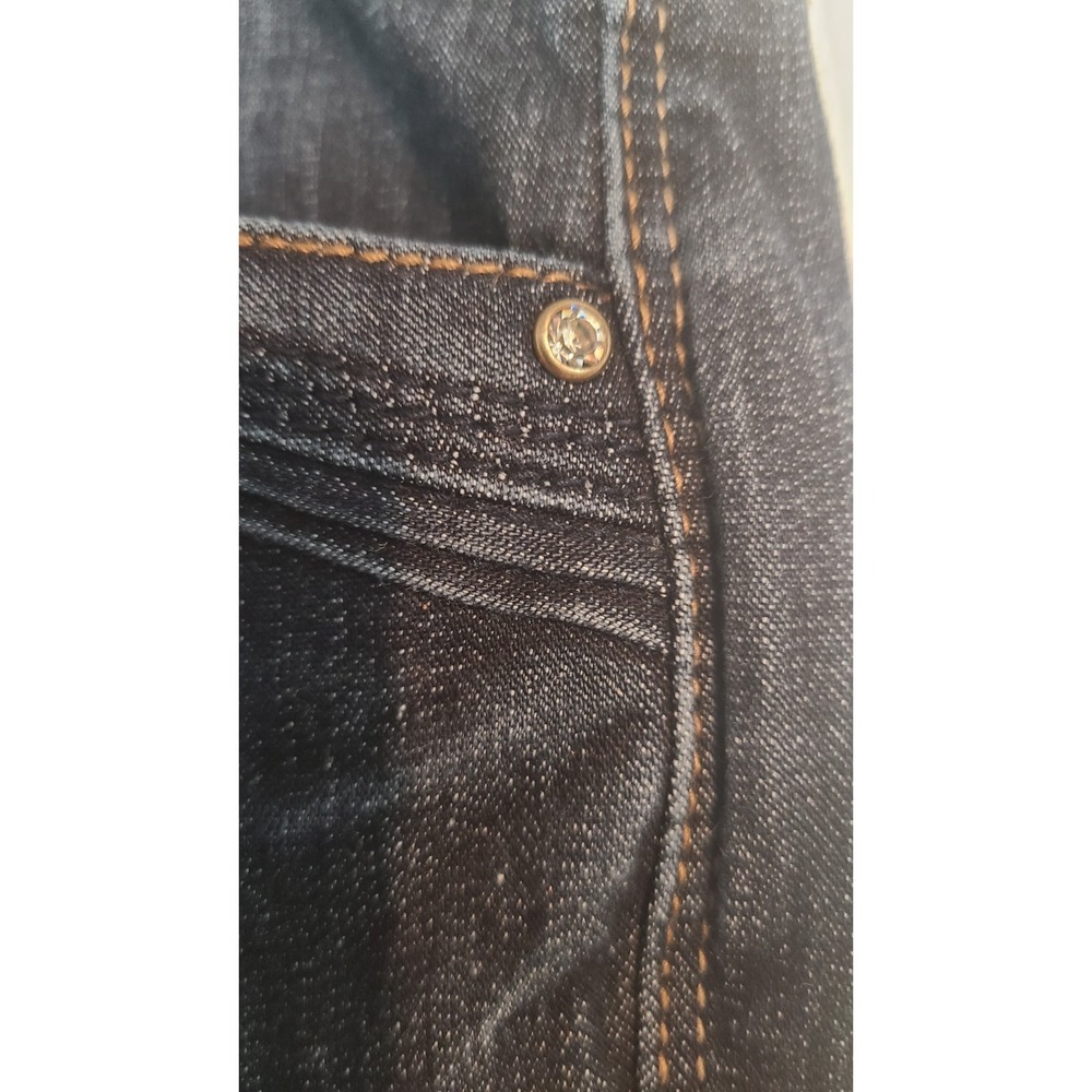 White House Black Market Women's Blanc Jeans Trousers‎ Size 6S Jeweled Black - Picture 6 of 6